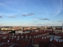 View of Prague at sundown